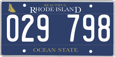 RI license plate 029798