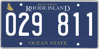 RI license plate 029811
