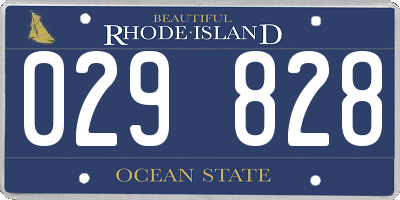 RI license plate 029828