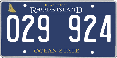 RI license plate 029924