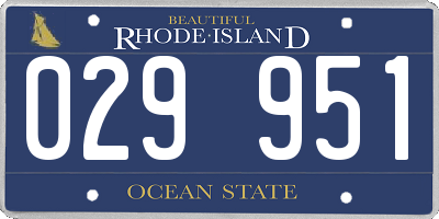 RI license plate 029951