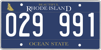 RI license plate 029991