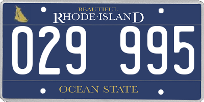 RI license plate 029995