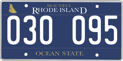 RI license plate 030095
