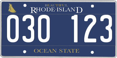 RI license plate 030123
