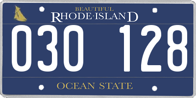 RI license plate 030128