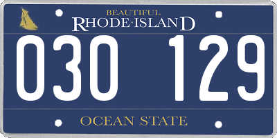 RI license plate 030129