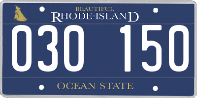 RI license plate 030150
