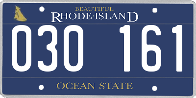 RI license plate 030161