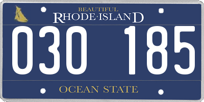 RI license plate 030185