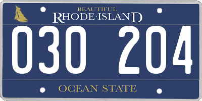 RI license plate 030204