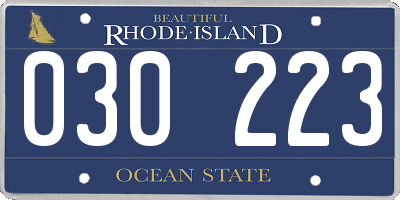 RI license plate 030223