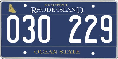 RI license plate 030229