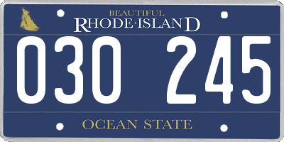 RI license plate 030245
