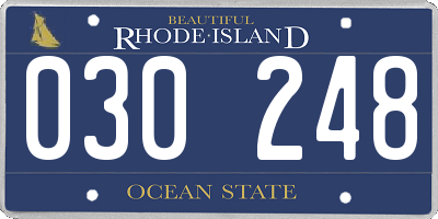RI license plate 030248