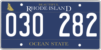 RI license plate 030282