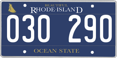 RI license plate 030290