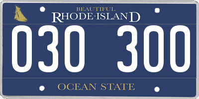 RI license plate 030300