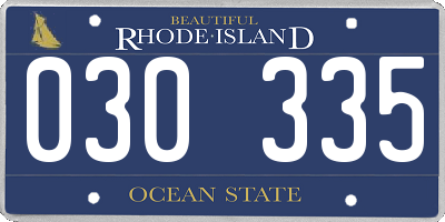 RI license plate 030335