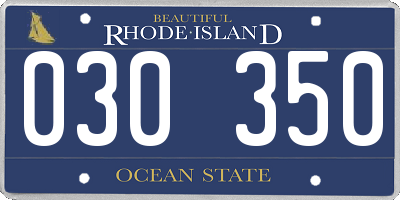 RI license plate 030350