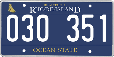 RI license plate 030351