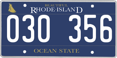RI license plate 030356