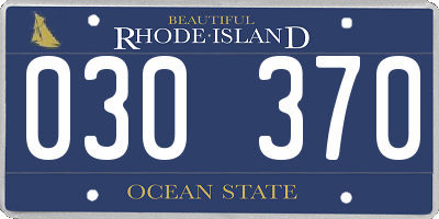 RI license plate 030370