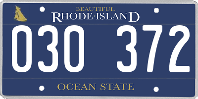 RI license plate 030372