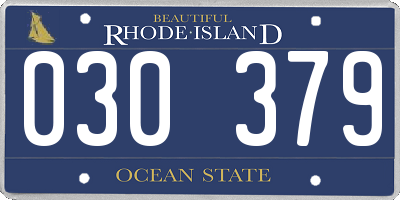 RI license plate 030379