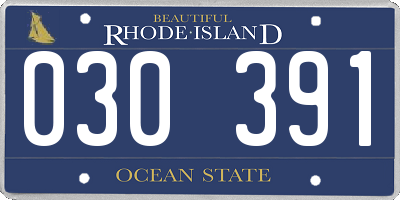 RI license plate 030391