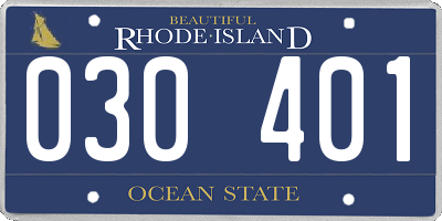 RI license plate 030401