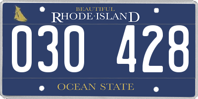 RI license plate 030428