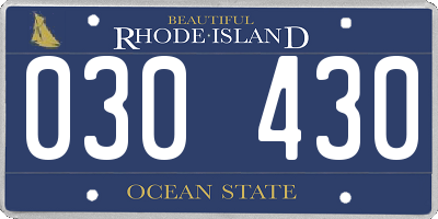 RI license plate 030430