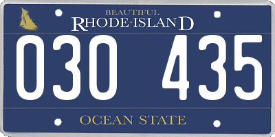 RI license plate 030435