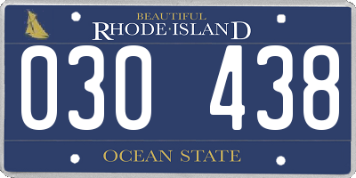 RI license plate 030438