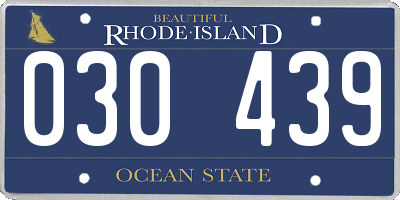 RI license plate 030439