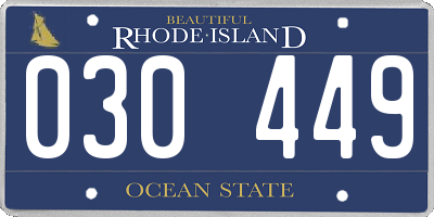 RI license plate 030449