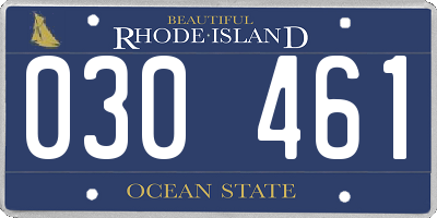 RI license plate 030461