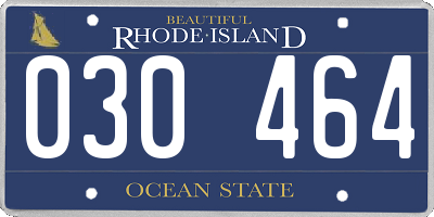 RI license plate 030464