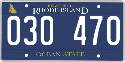 RI license plate 030470