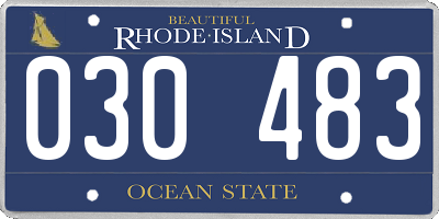 RI license plate 030483