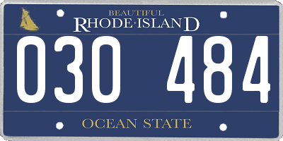 RI license plate 030484