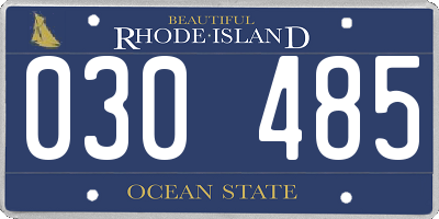 RI license plate 030485