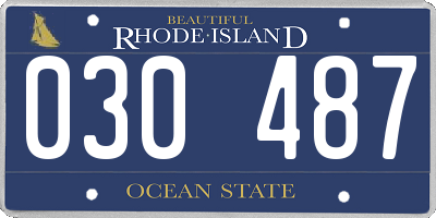 RI license plate 030487