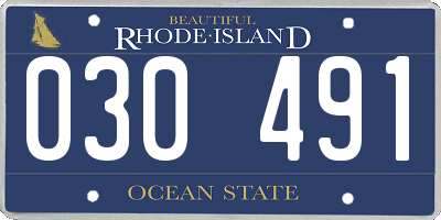 RI license plate 030491
