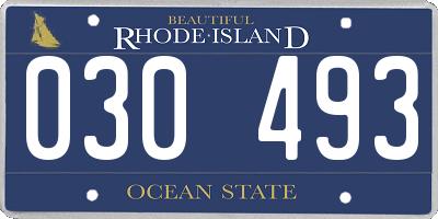 RI license plate 030493