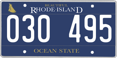 RI license plate 030495