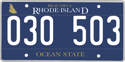 RI license plate 030503