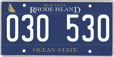 RI license plate 030530