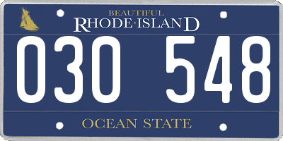 RI license plate 030548